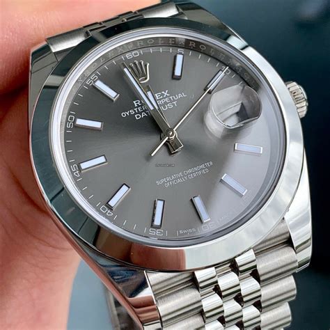 rolex grey dial datejust|rolex datejust jubilee grey.